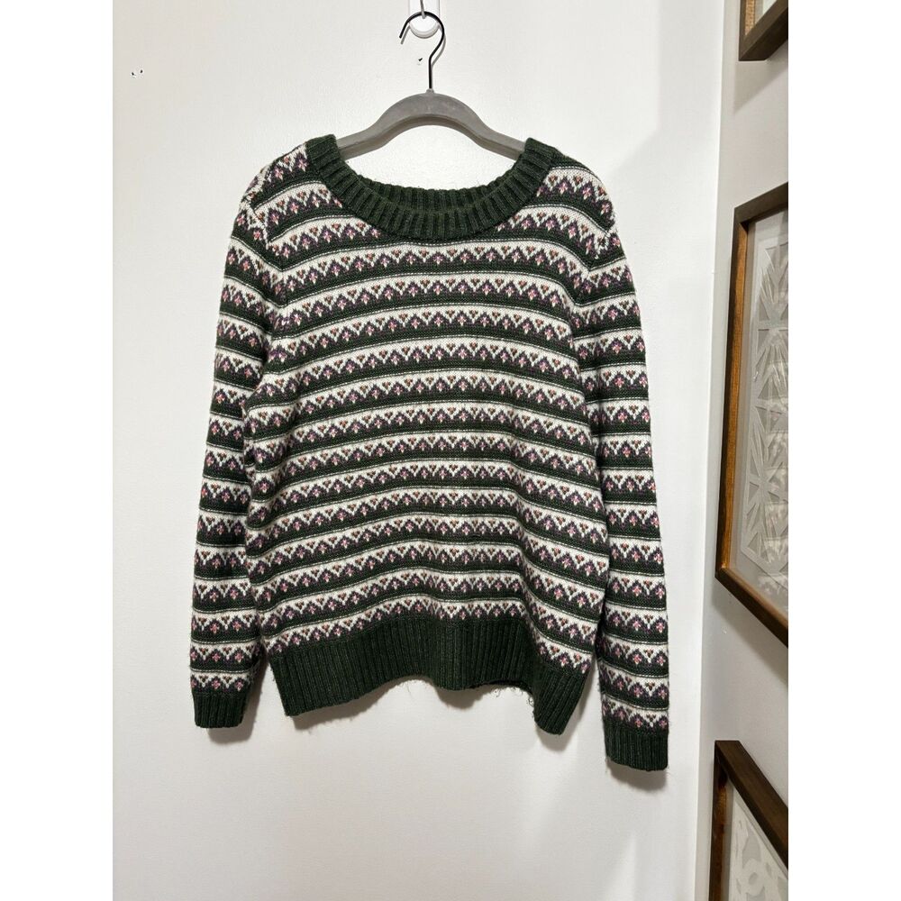 Croft & Barrow Fair‎ Isle Knit Sweater Womens Large Cottagecore Cozy